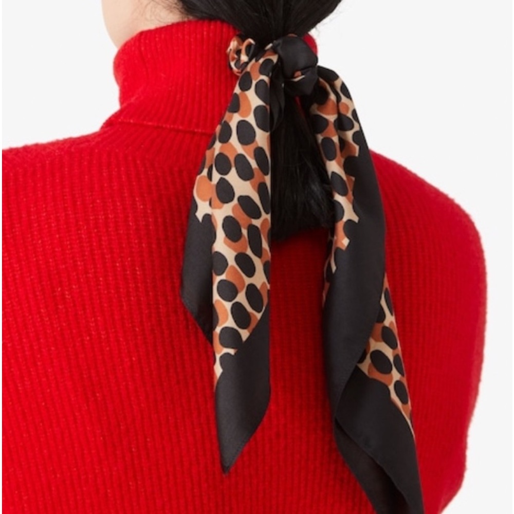 Kate Spade leopard ponytail holder hair tie